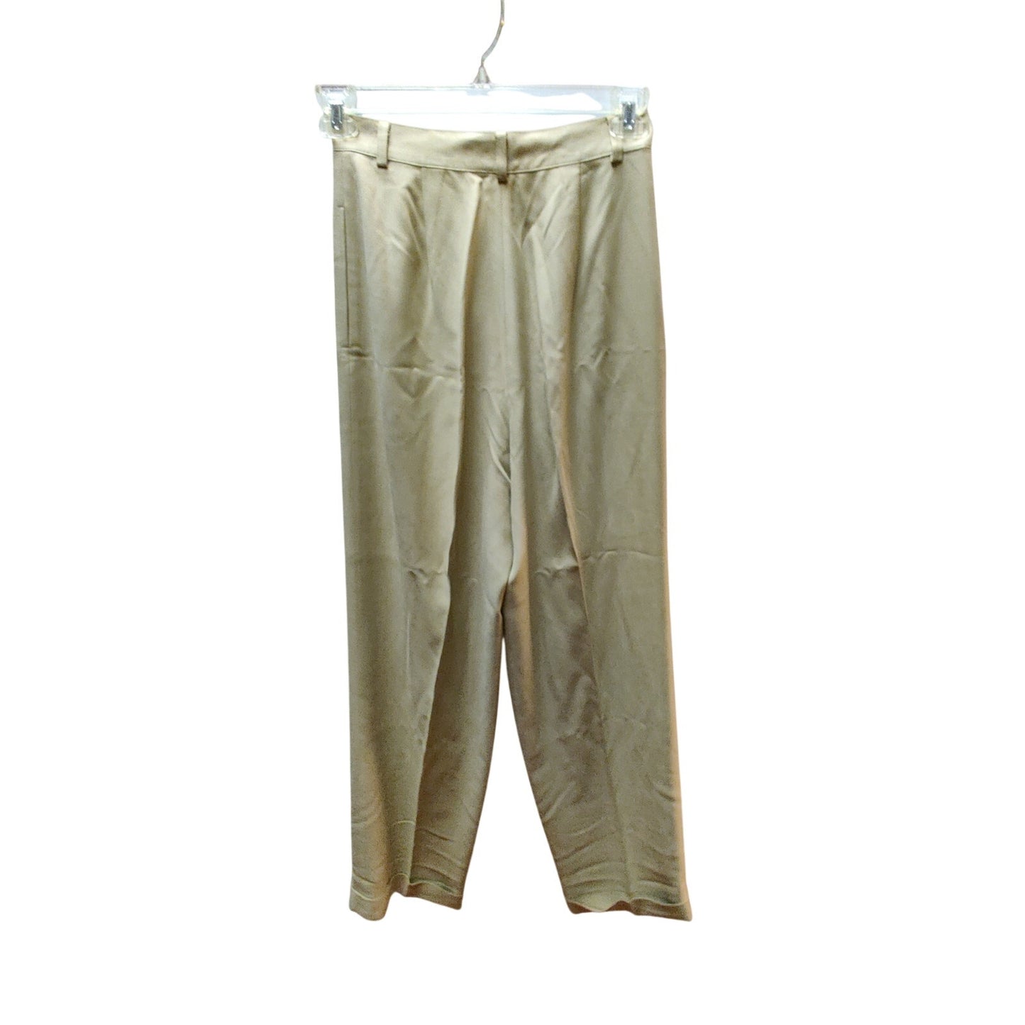 Vintage INC International Concepts 100% Silk Pleated High Waist Cuffed Pants 8