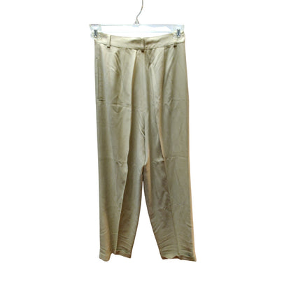 Vintage INC International Concepts 100% Silk Pleated High Waist Cuffed Pants 8