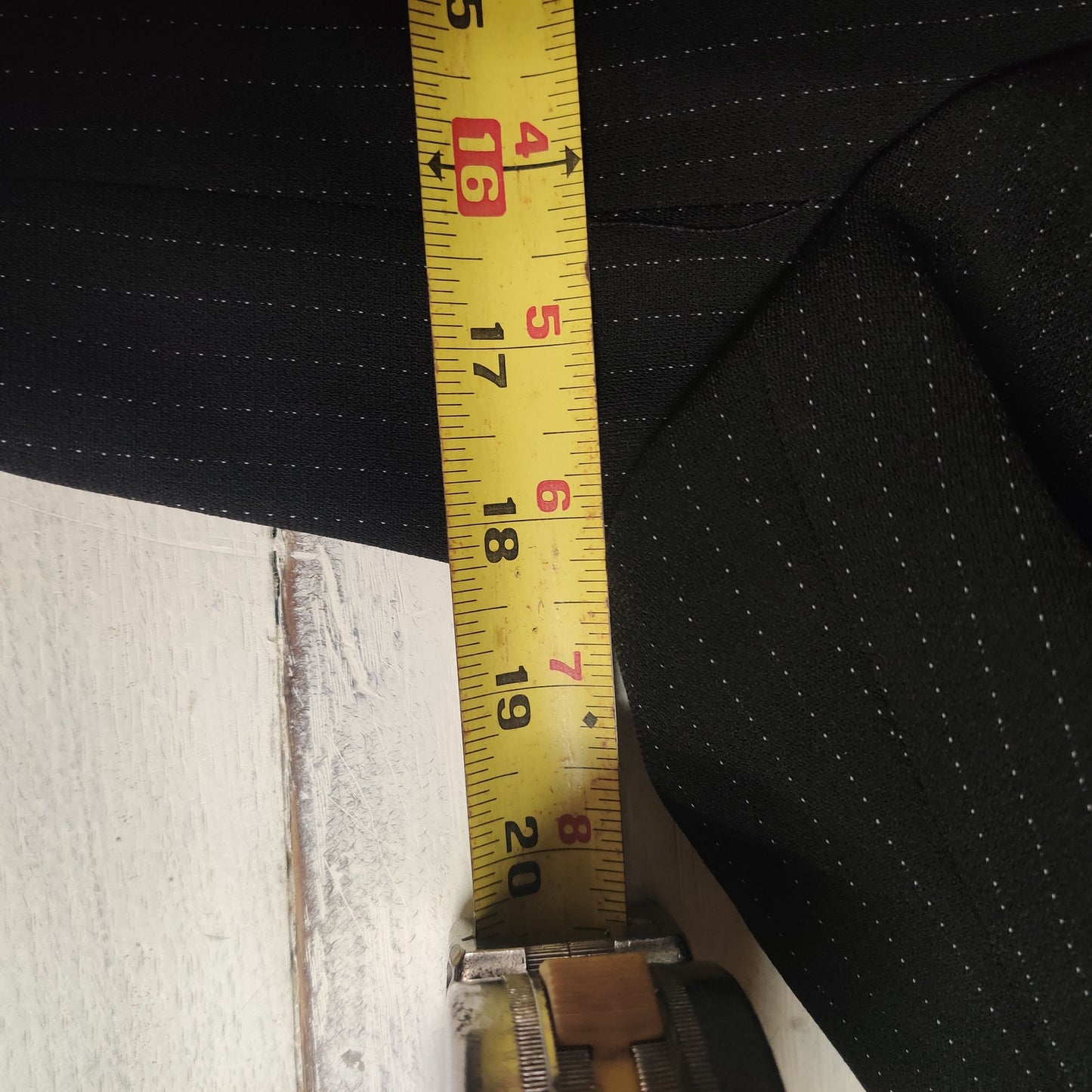 Tahari Arthur S. Levine Black Pinstripe Two Button Blazer Jacket 6P Petite