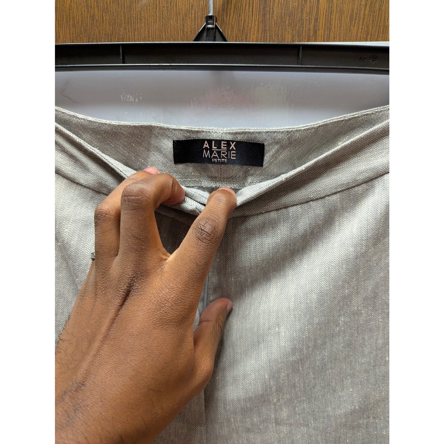 Alex Marie Gray Linen Blend Pants Minimalist Quiet Luxury Corporate Career