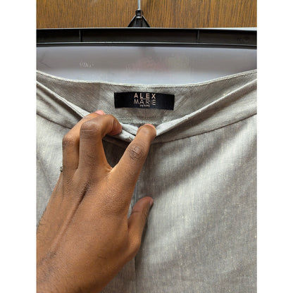 Alex Marie Gray Linen Blend Pants Minimalist Quiet Luxury Corporate Career