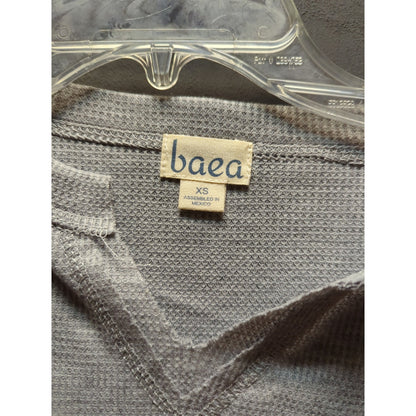 Baea XS Thermal Blouse waffle knit  grey NEW