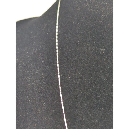 Vintage Minimalist 925 Sterling Silver Delicate Box Chain Necklace 18" overall