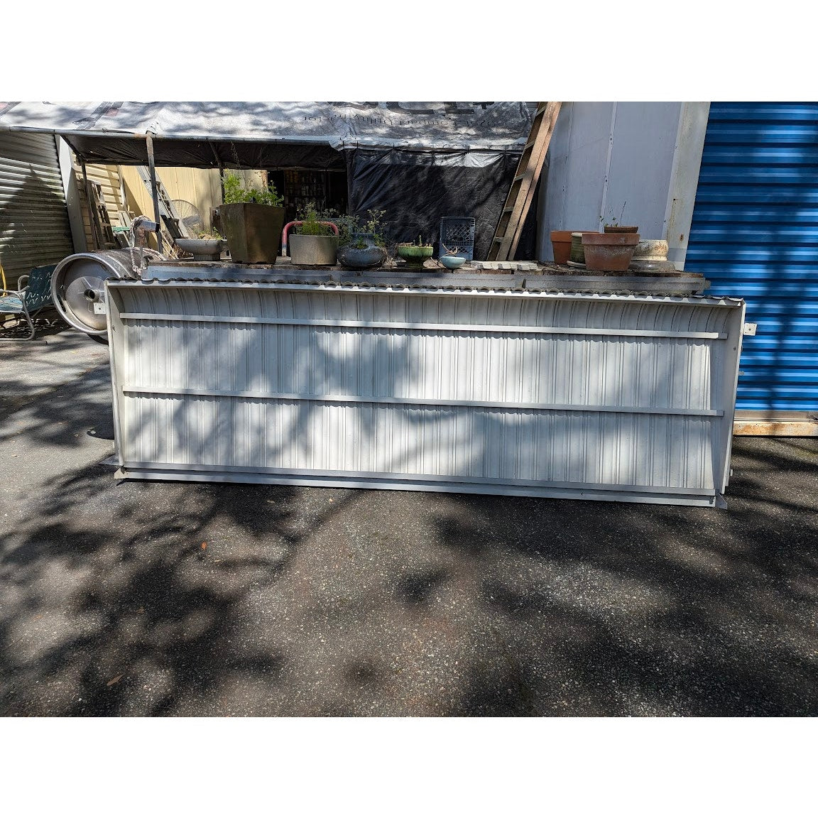 Aluminum VINTAGE awning 9.5 feet Wall brackets and channel