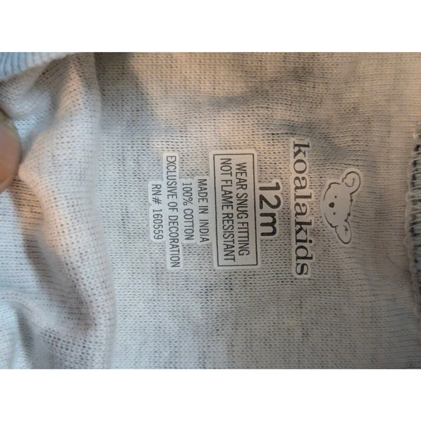 Cozy Koala Kids Baby Boys Gray Mountain Bear Woodland Pajama Top NWT 12M