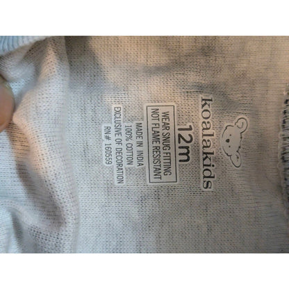 Cozy Koala Kids Baby Boys Gray Mountain Bear Woodland Pajama Top NWT 12M