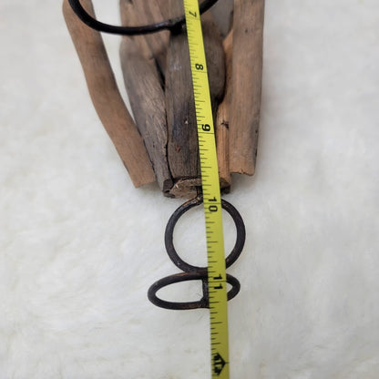 Artisan Coastal Driftwood Angel Candle Holder Vintage Beach Boho Heirloom