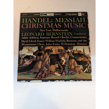 Handel Messiah Christmas Music Leonard Bernstein Columbia Stereo LP Record