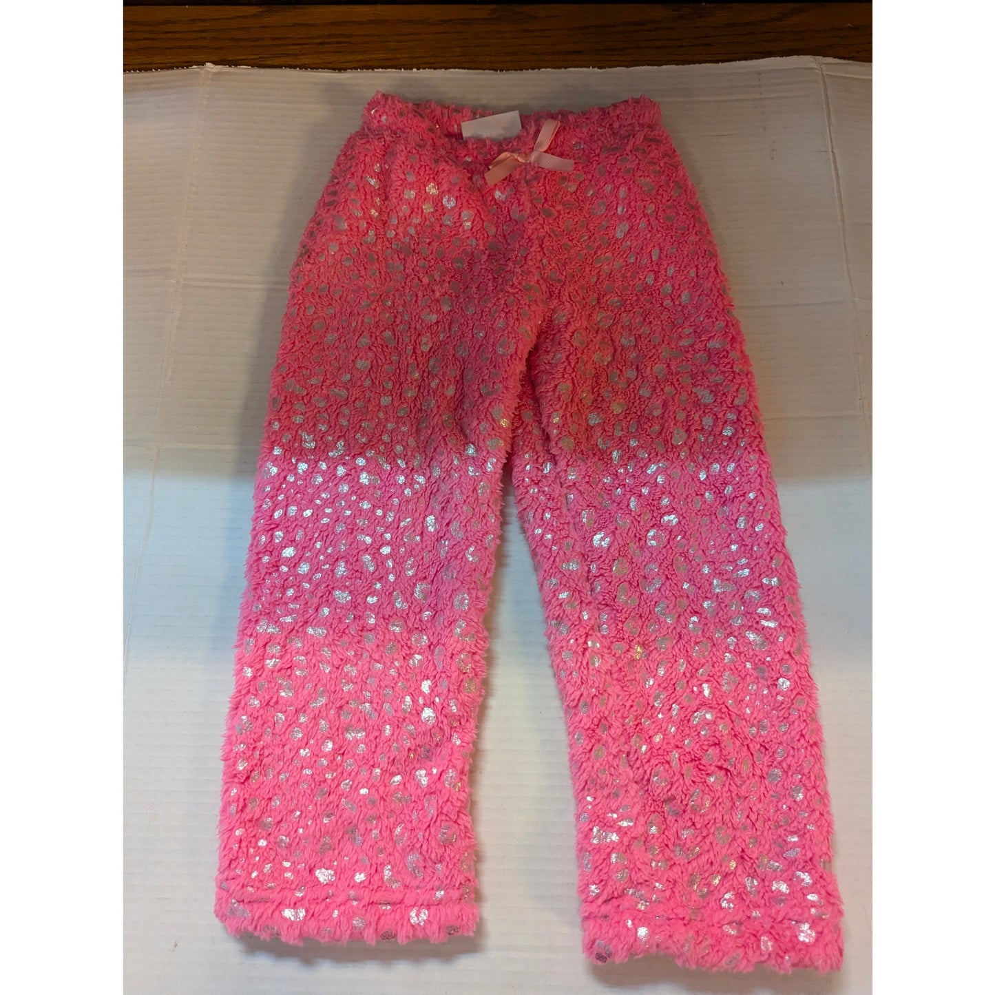 Magical Hot Pink Sequined High Pile Fleece Pajama Pants Size 4T