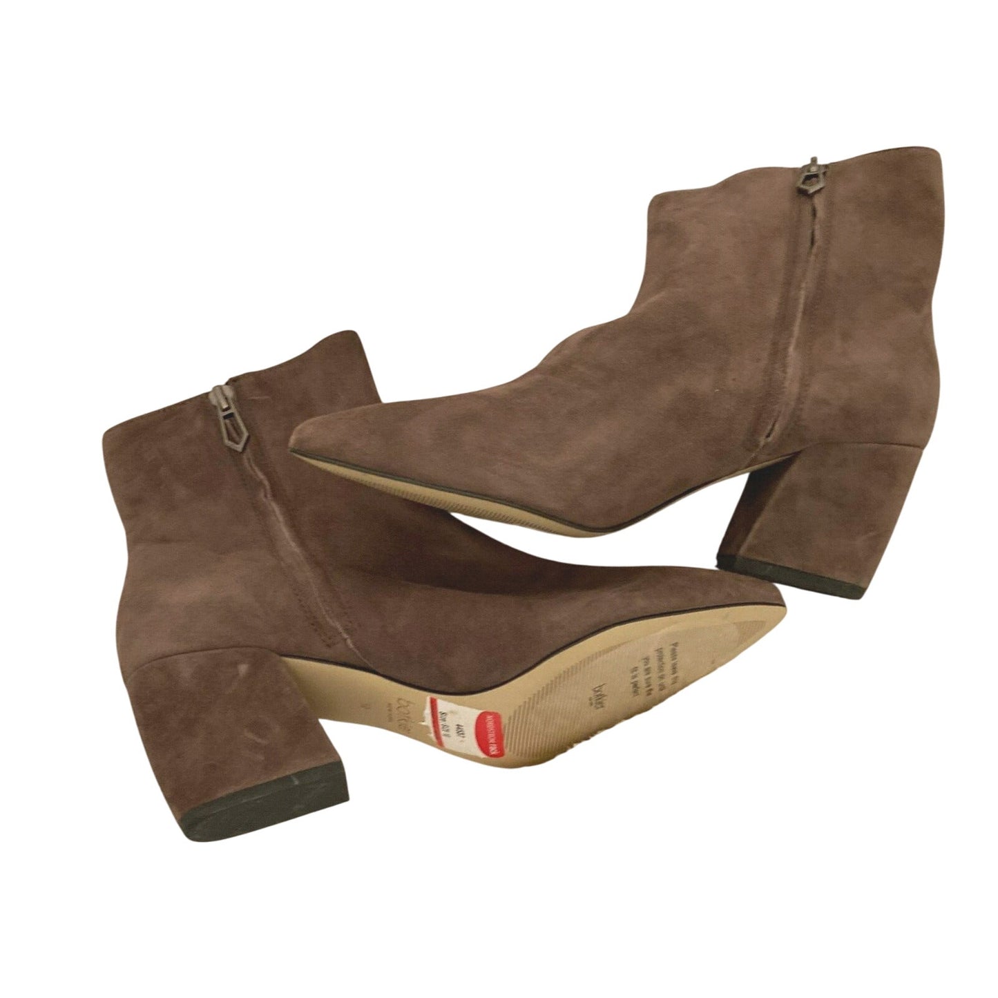 Botkier New York Sasha Side Zip Suede Ankle Bootie Size 10M Dark Taupe NWT
