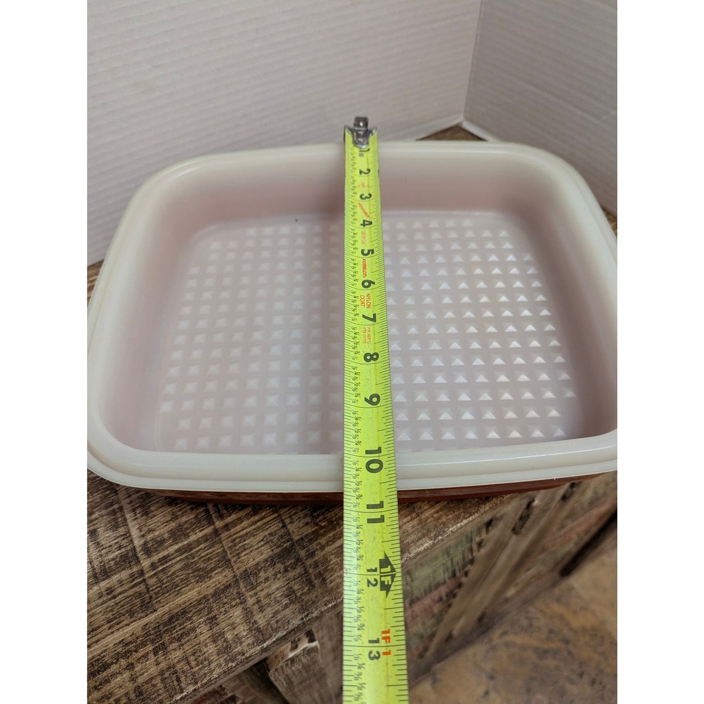 Set of 2 Matching Vintage Tupperware Square Keepers Harvest Orange Paprika