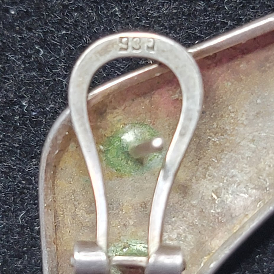 Vintage Spanish Brutalist 930 Silver Earrings Modernist Abstract Large Posh