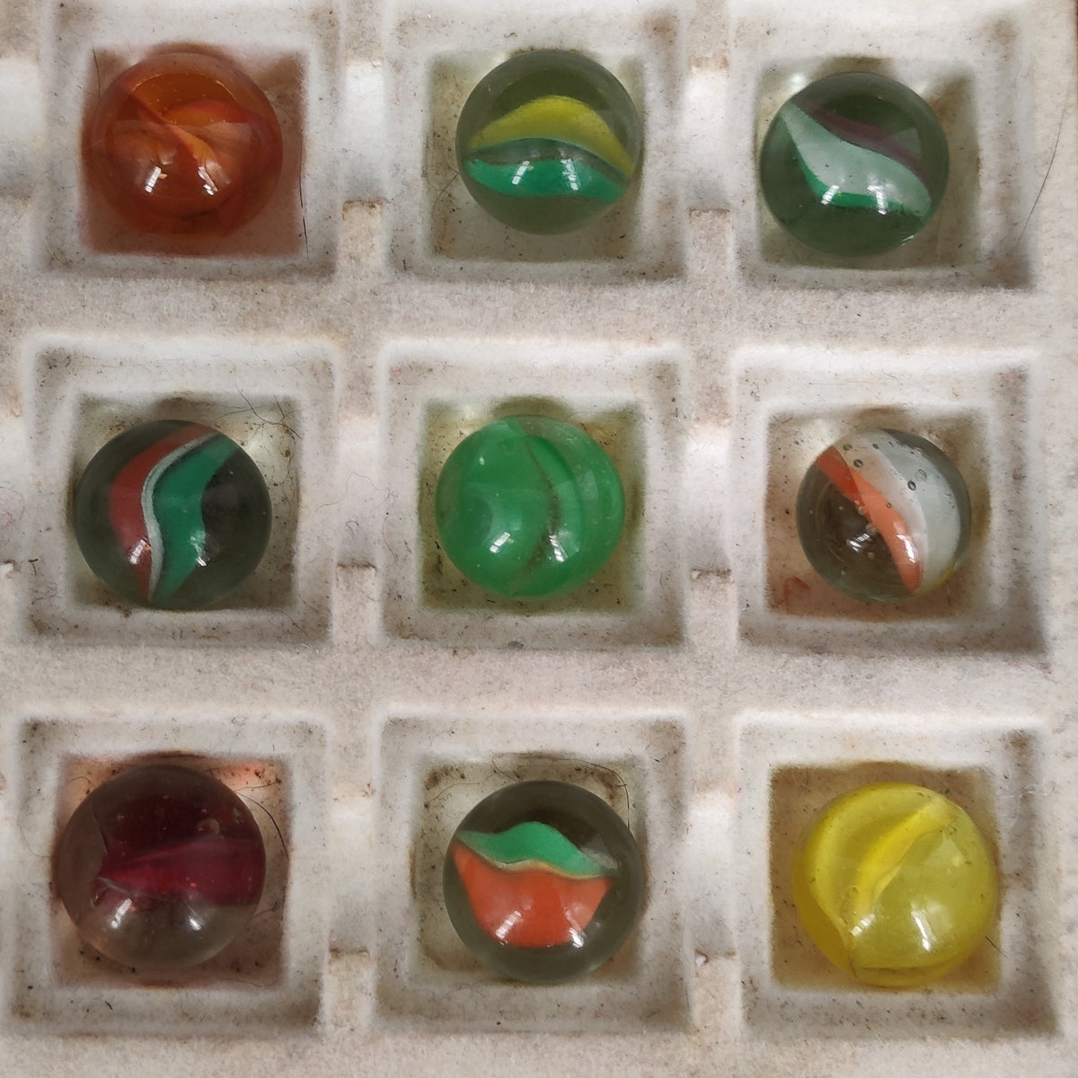 Vintage Glass Marbles Bulk Job Lot Collection 9/16" Player Size #L1 mixed 36