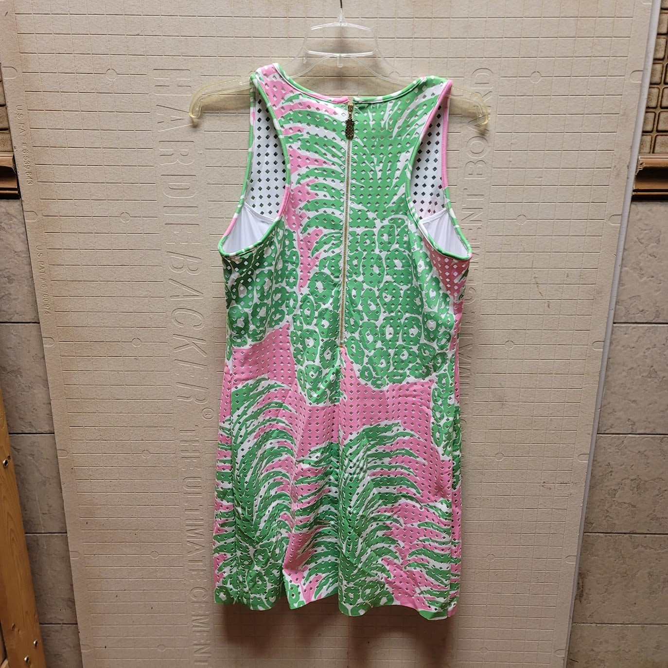 Lilly Pulitzer Small Shift Dress Sleeveless Pink Green Pineapple Pink Pout Perla