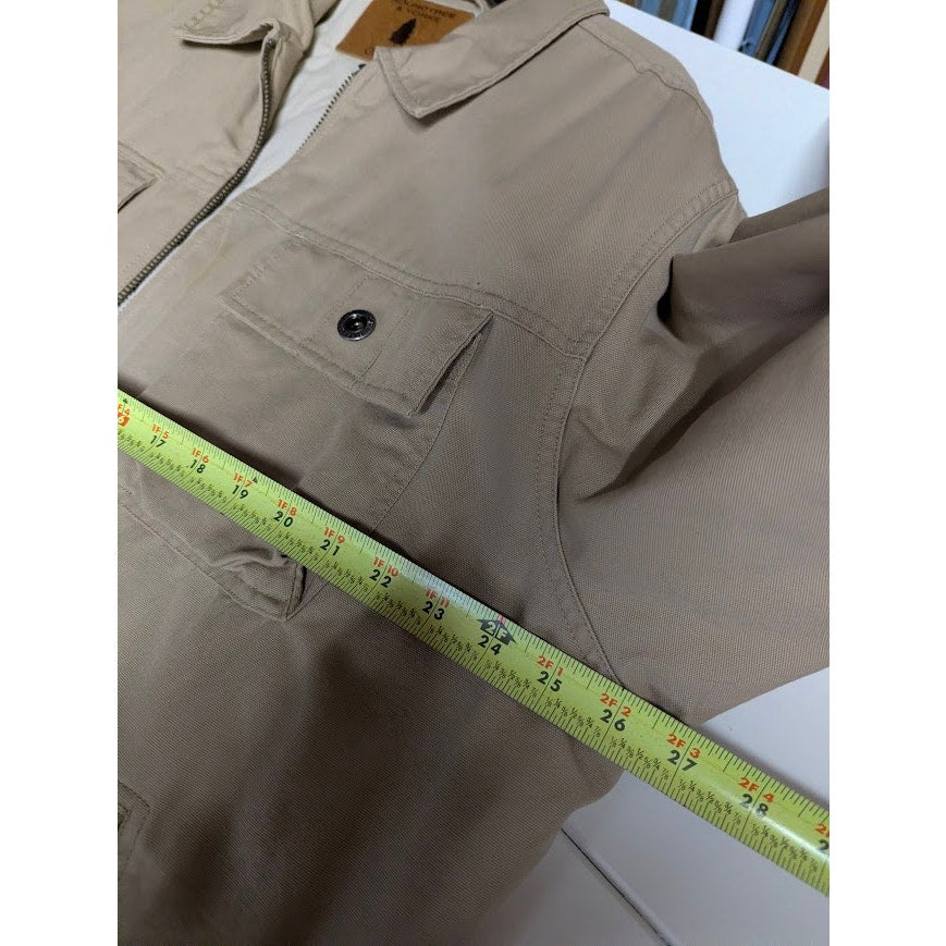 Roundtree & Yorke Outdoors Mens XL Tan Quilted Lined Utility Jacket Chore Coat