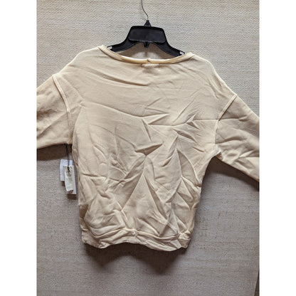 Treasure & Bond SMALL Tan Bleached Long Sleeve Crew Neck Pullover Sweatshirt