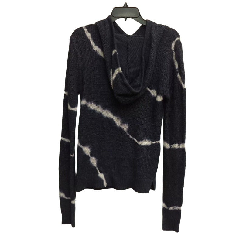 Belle By Belldini Women Navy/White Tie-Dye Gracie Hooded Sweater MEDIUM NEW