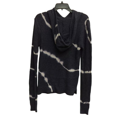 Belle By Belldini Women Navy/White Tie-Dye Gracie Hooded Sweater MEDIUM NEW