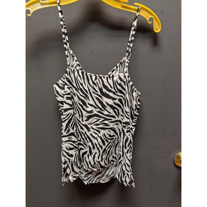 Halogen Zebra Print Camisole Tank Top Size Extra Small NEW XS