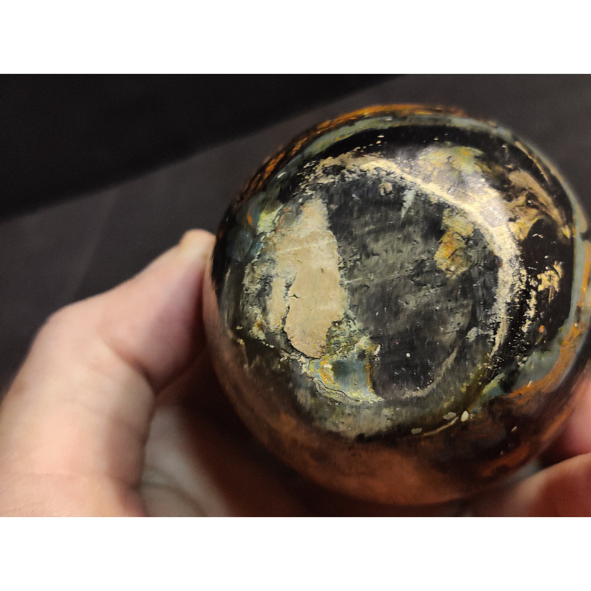 Vintage 3.6" Marbled Studio Pottery Miniature Vase Swirl Art Ceramic