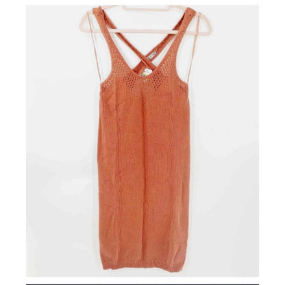 Free People Knockout Swit Slip Mini Dress Size SMALL NWT Orangey bodycon