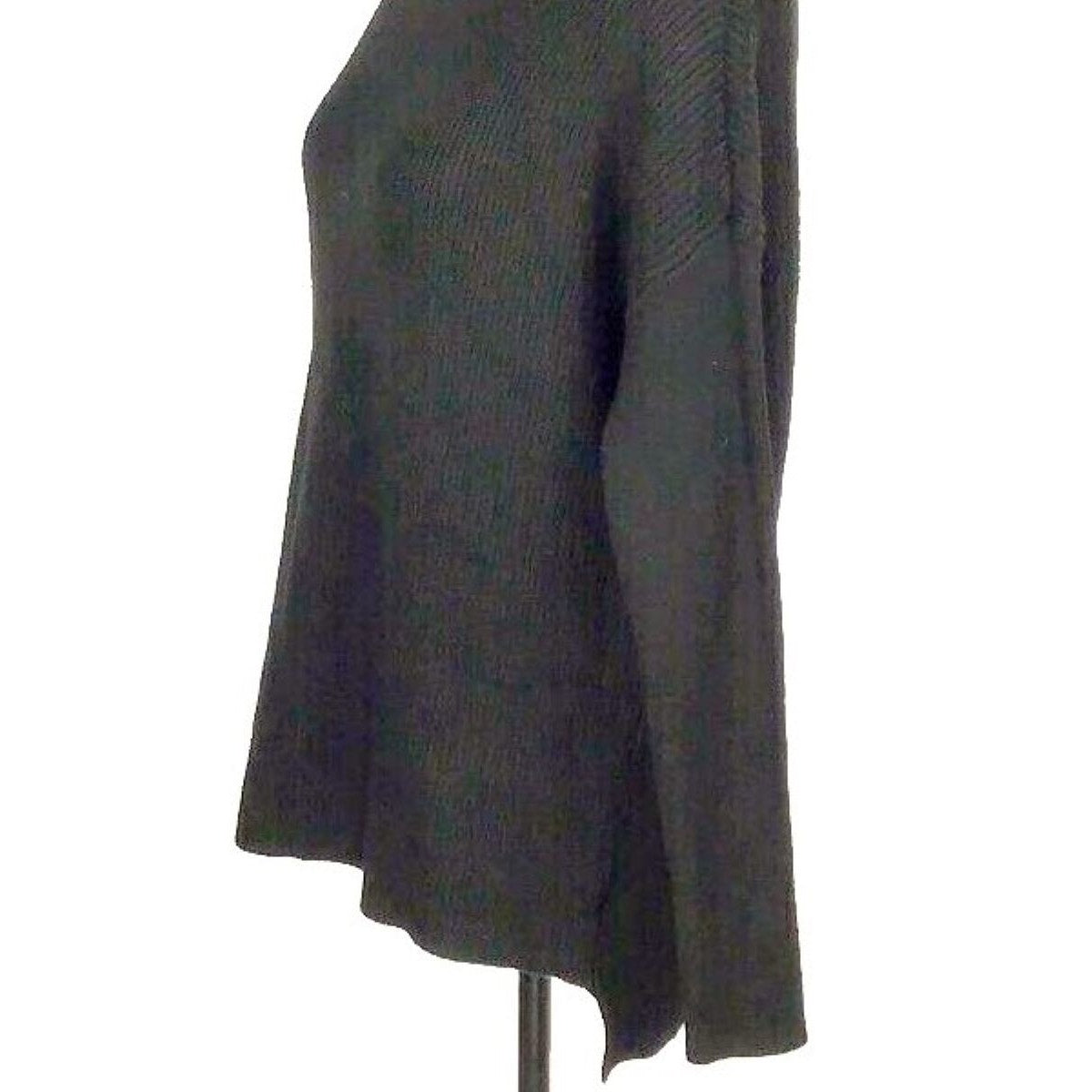 Devotion by Cyrus Ribbed Cowl/Mock Neck Pullover Sweater Sz Large in Black NWT