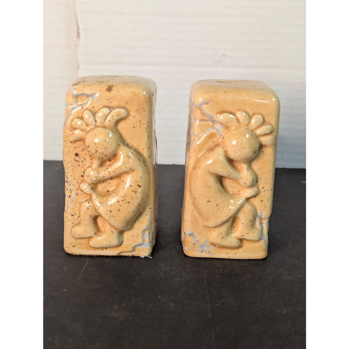 Vintage Southwestern Ceramic Kokopelli Salt and Pepper Shakers Set