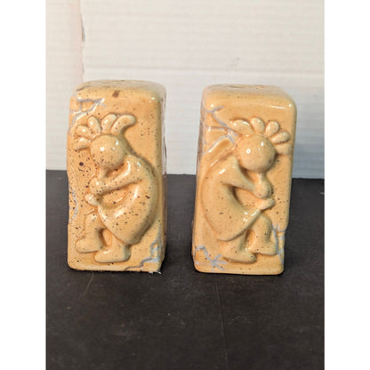 Vintage Southwestern Ceramic Kokopelli Salt and Pepper Shakers Set