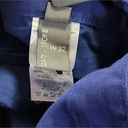Slate & Stone NWT Cotton Ross Shorts Color Cobalt Blue Men's Size 32