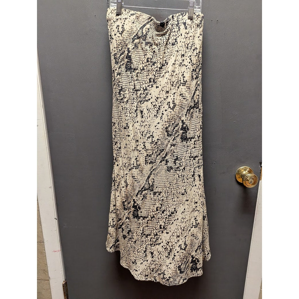 RD style faux snakeskin print midi skirt size small NEW casual
