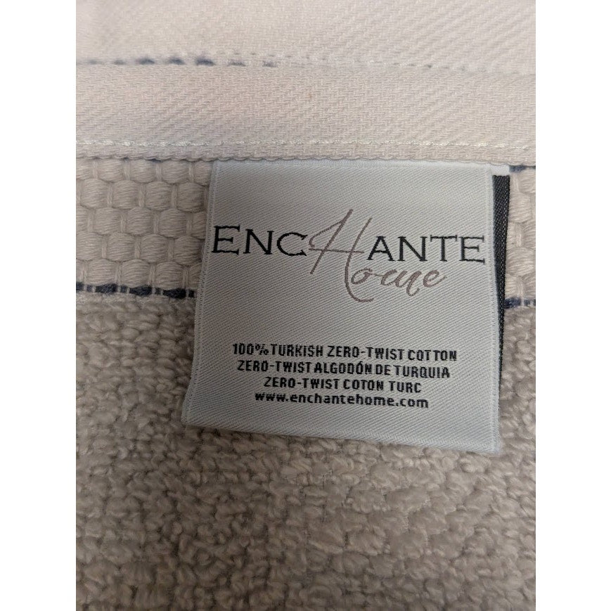 Enchante House Turkish Twist Cotton Set of 2 Monroe Bath 35x67 Silver NEW