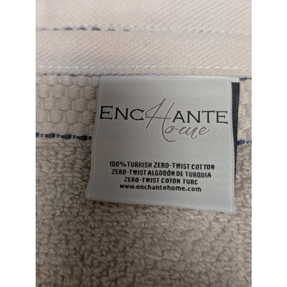 Enchante House Turkish Twist Cotton Set of 2 Monroe Bath 35x67 Silver NEW