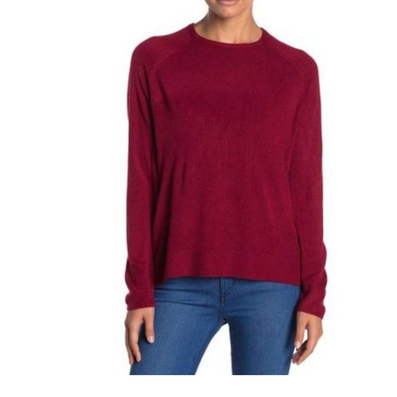 Sweet Romeo Modern Girl Ribbed Raglan Sleeve Pullover Sweater, Size Small