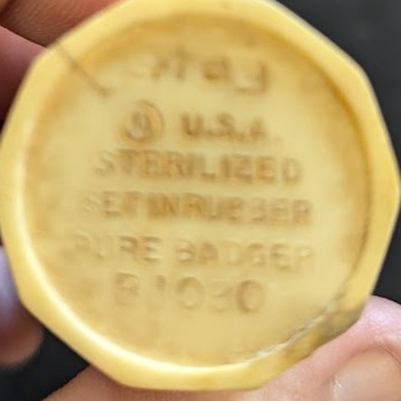 Vintage STAY USA 1950s Celluloid B1030 badger Bristle Shaving Brush