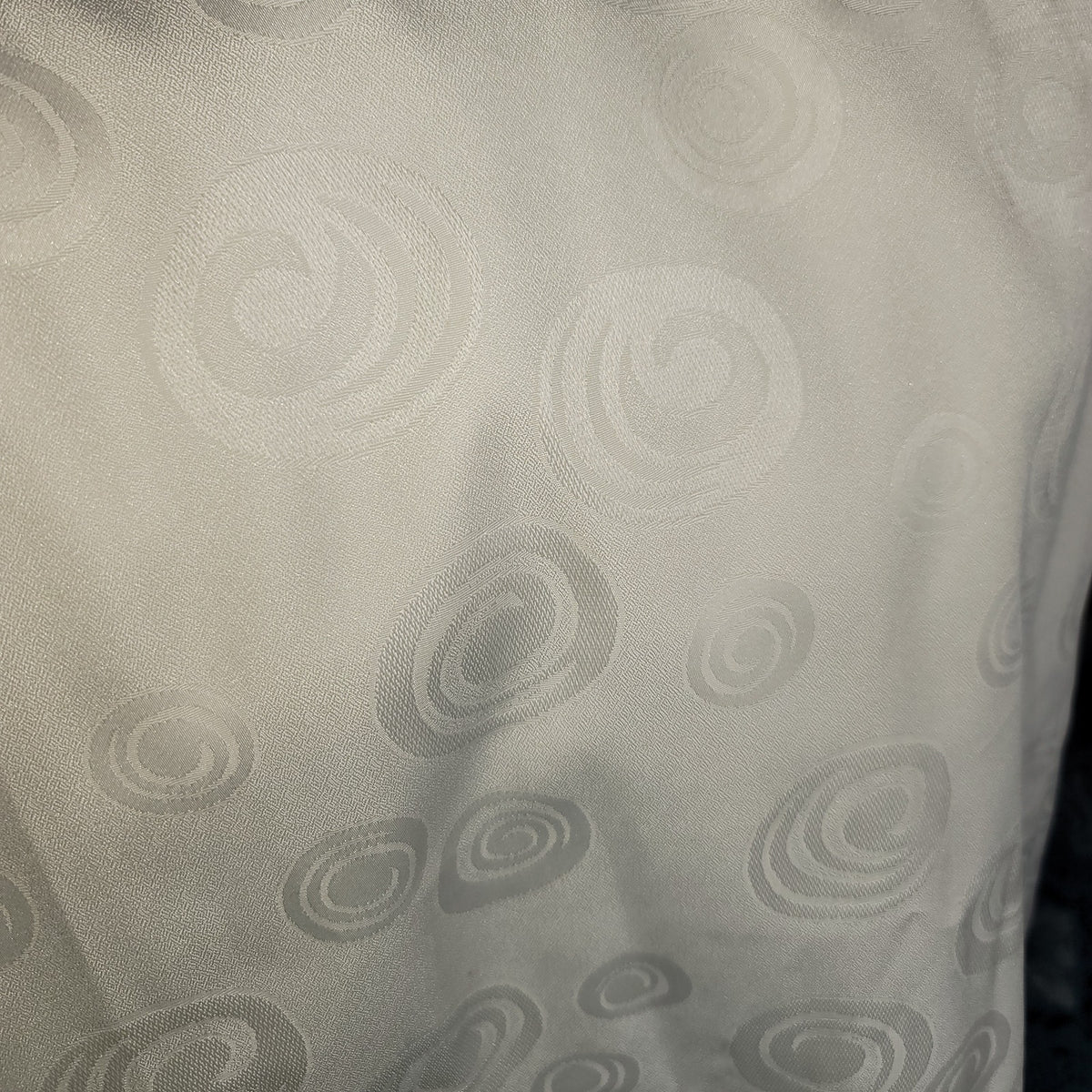 VINTAGE White Sleeveless Geometric Swirl Heavy Fabric Maxi Dress cocktail MEDIUM