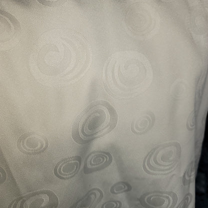 VINTAGE White Sleeveless Geometric Swirl Heavy Fabric Maxi Dress cocktail MEDIUM