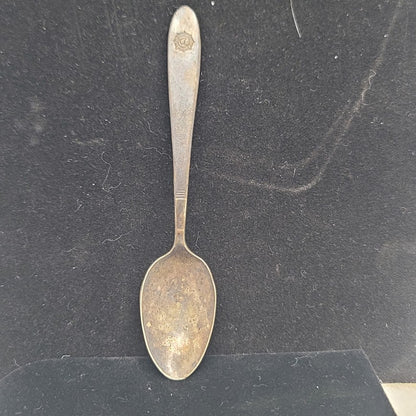 Vintage Diplomat Hotel Hollywood Silver Plate Flatware Spoon Crest Logo Teaspoon