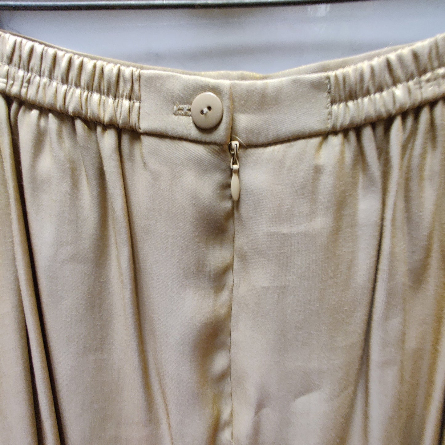 Vintage Rhapsody Ltd Champagne Shimmery Maxi  Lined Small No Pockets