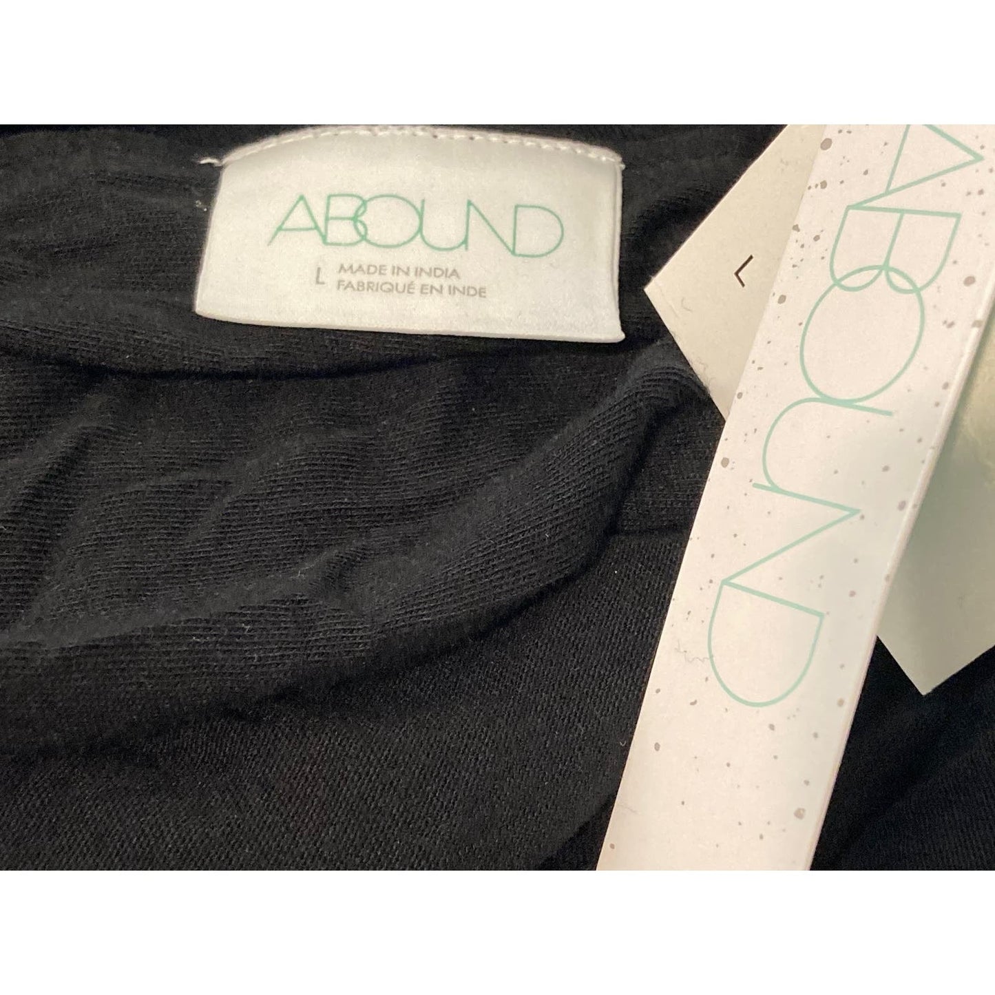 Abound Double V-Neck Surplice Wrap Pull On Bodysuit Size Large in Black NWT
