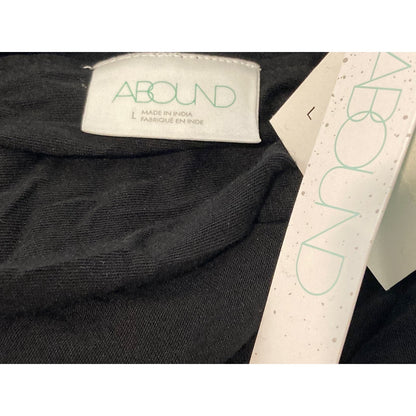 Abound Double V-Neck Surplice Wrap Pull On Bodysuit Size Large in Black NWT