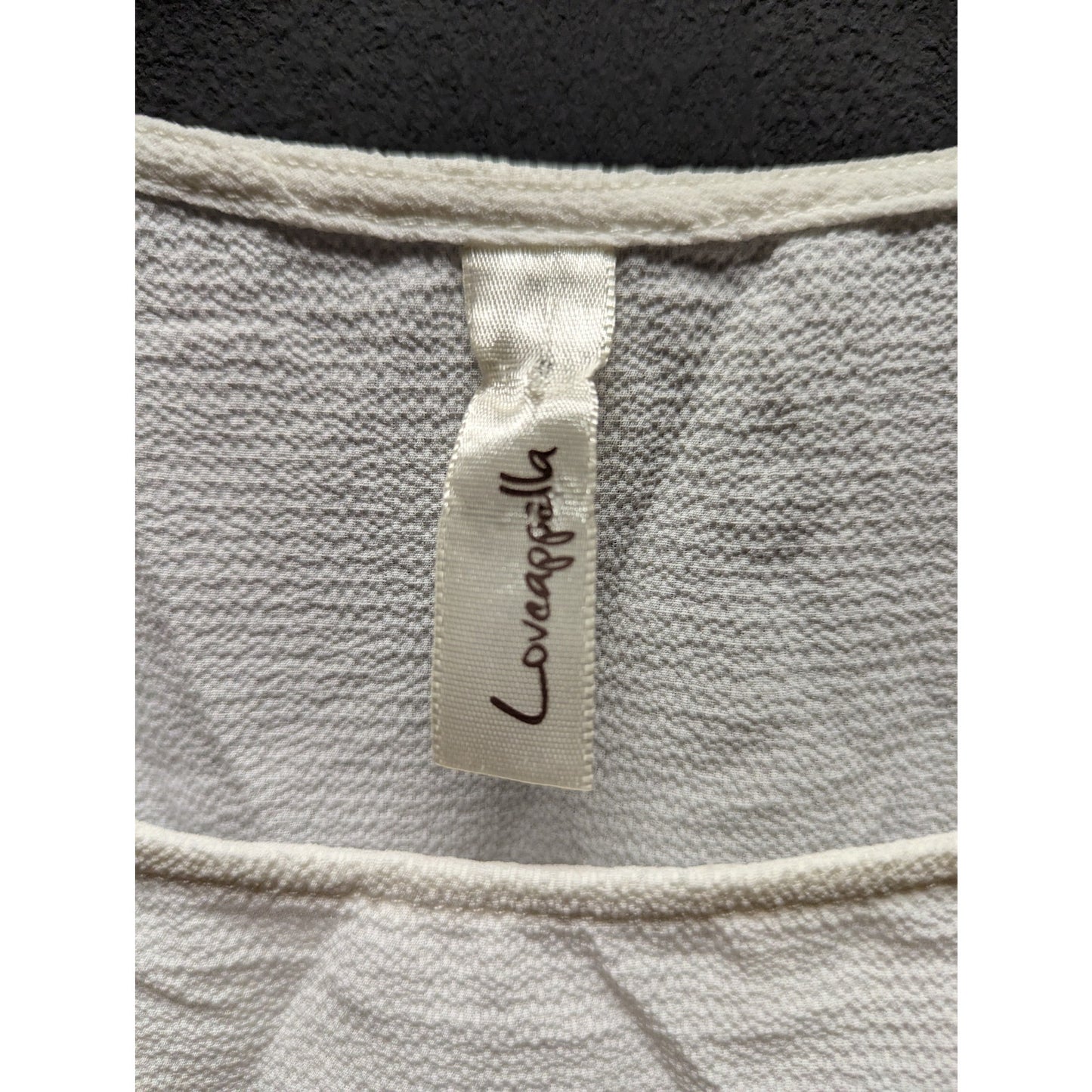 Loveappella NWT White Trim Tank Top Medium Sleeveless Casual Layering  Summer
