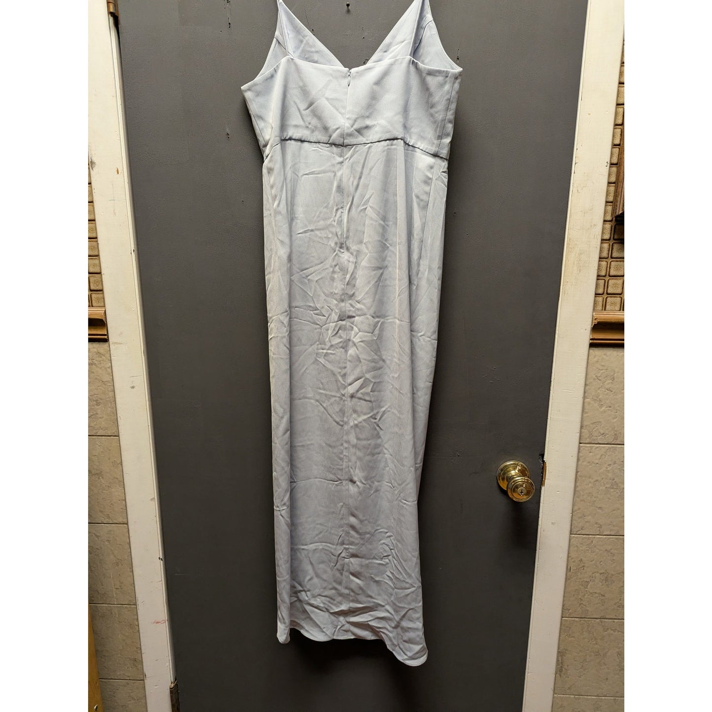 Shona Joy Powder Blue Cocktail Dress Size 8 NWT Formal Draped Front