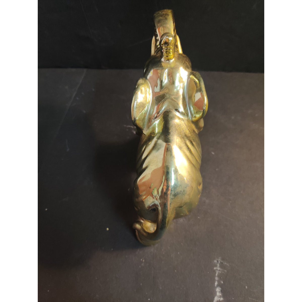 Vintage Mid-Century Japanese Gold Gilt Ceramic Elephant Figurine
