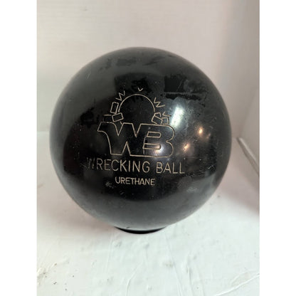 Bowling Ball PreDrilled WB Wrecking Ball Urethane bowling ball Black Predrilled