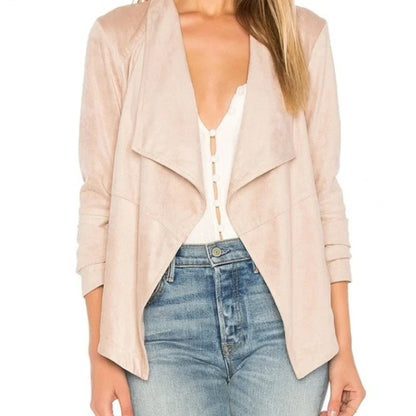 BB DAKOTA Women's Wade Faux Suede Jacket Open Style Pockets Size 2X