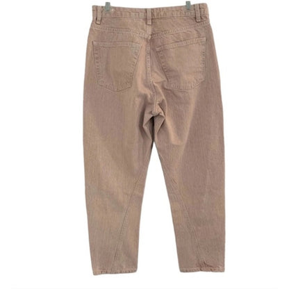 TopShop Idol High waist offset seams barrel tan Jeans / 26~30 NEW