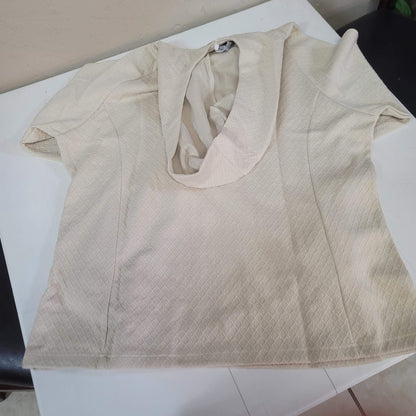 Southern Girl Prep NEW Long Sleeve HOODIE waffle deisgn Pockets Cream LARGE
