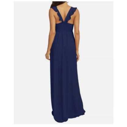 MuMu Extra Small xs Blue Maxi flutter straps Maxi Formal X-SMALL wedding prom