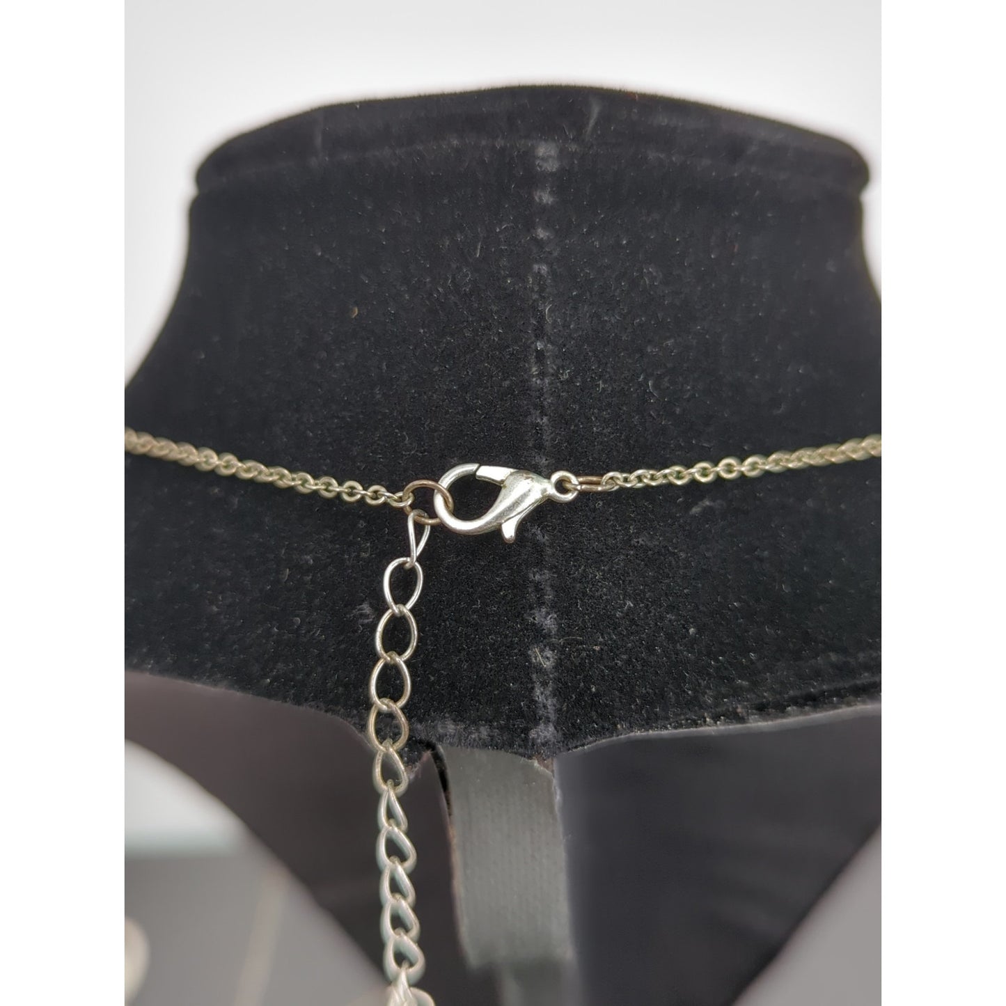 Vintage Interlocking Hoops Necklace Long Pendant Modernist Organic sculpture