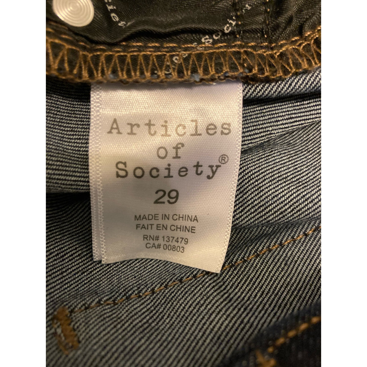 Articles of Society Womens Soft Step Hem Skinny Jeans Size 29/US 8 Dark Blue NWT